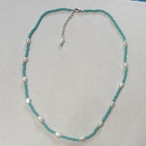 Turquoise and Pearl Necklace